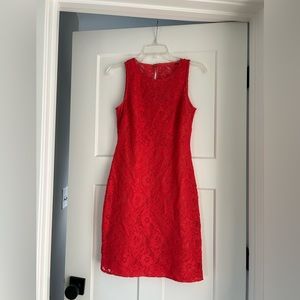 Jcrew coral lace dress